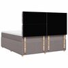 vidaXL Boxspring met matras stof taupe 200x200 cm
