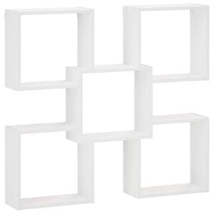 vidaXL Wandplank Wit 99,5 x 17 x 91 cm Bewerkt hout