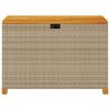 vidaXL Tuinbox 110x55x63 cm poly rattan en acaciahout beige