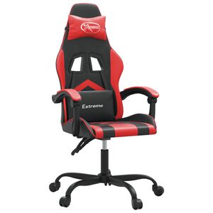 vidaXL Gamestoel kunstleer zwart en rood