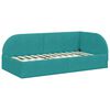 vidaXL Hoekbedframe Turquoise 100 cm x 200 cm Polyester en multiplex
