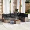 vidaXL Tuin Sofa Set 9 pcs Grijs