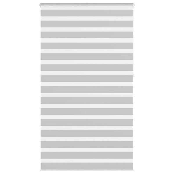 vidaXL Zebra rolgordijn 130x230 cm stofbreedte 125,9 cm lichtgrijs