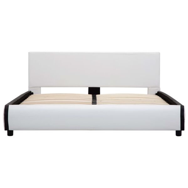 vidaXL Bedframe met lades kunstleer wit 140x200 cm