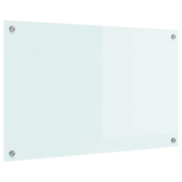 vidaXL Keuken Achterwand Wit 80 x 50 cm gehard glas