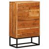 vidaXL Ladekast met lade Naturel 55 x 30 x 90 cm Massief Acaciahout