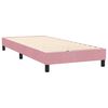 vidaXL Boxspring met matras fluweel roze 80x220 cm
