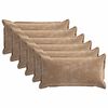 vidaXL Kussensloop 6 st HOUTEN Bruin 40 x 70 cm Chenille Stof