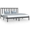vidaXL Bedframe massief grenenhout grijs 180x200 cm