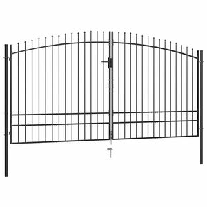 vidaXL Dubbele deur hekpoort Woerden met speerpunt 400x249,5 cm
