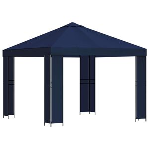 vidaXL Paviljoen 3 x 3 m Blauw Polyester en staal 190 gsm