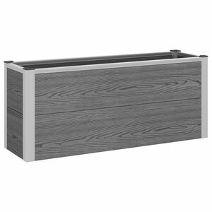 vidaXL Verhoogde plantenbak Grijs 100 x 30 x 42 cm WPC en Aluminium