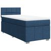 vidaXL Boxspring met matras stof blauw 90x190 cm