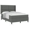vidaXL Boxspringbed met kussen Donkergrijs 200 x 160 cm Stof