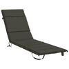 vidaXL Ligstoel Kussen GEMERT 100% Polyester Antraciet 200 x 50 x 3 cm