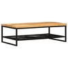 vidaXL Salontafel Bruin en zwart 110 x 55 x 35 cm Massief Mango Hout
