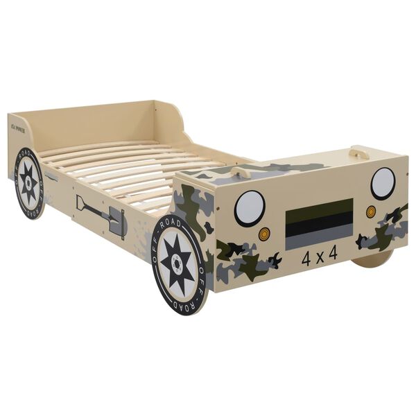 vidaXL Kinderbed terreinwagen 90x200cm camouflage