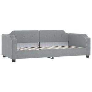 vidaXL Slaapbank 100x190 cm stof lichtgrijs