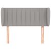 vidaXL Hoofdbord met randen 103x23x78/88 cm stof lichtgrijs