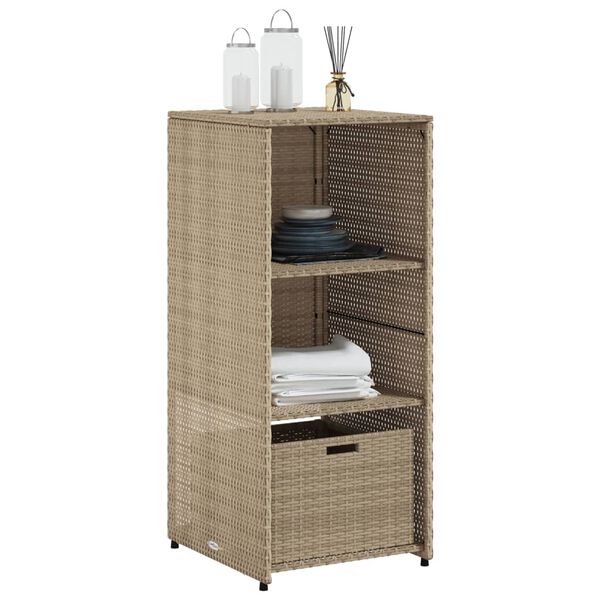 vidaXL Tuinkast 50x55x115 cm poly rattan beige