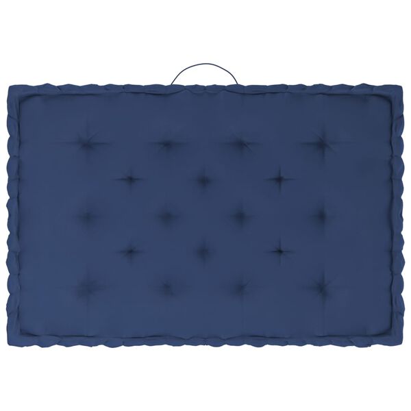 vidaXL Palletvloerkussens 6 st katoen licht marineblauw