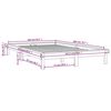 vidaXL Bedframe massief grenenhout grijs 150x200 cm