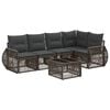 vidaXL Tuinbankenset 6 st Grijs en Donkergrijs poly rattan