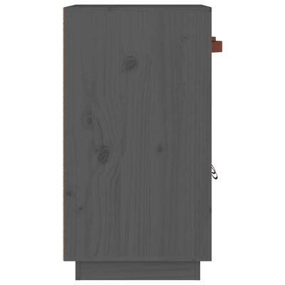 vidaXL Dressoir 65,5x40x75 cm massief grenenhout grijs