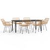 vidaXL 7-delige Tuinset poly rattan