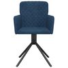 vidaXL Eetkamerstoelen draaibaar 2 st fluweel blauw