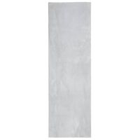 vidaXL Vloerkleed HUARTE laagpolig zacht wasbaar 80x250 cm grijs