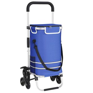 vidaXL Winkel trolley Blauw 47 x 39 x 100.5 cm Oxford stof