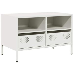 vidaXL Tv-meubel 68x39x43,5 cm koudgewalst staal wit