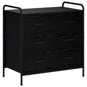vidaXL Ladenkast Zwart eiken 70 x 39,5 x 71 cm Bewerkt hout