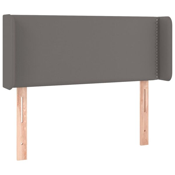 vidaXL Hoofdbord LED 103x16x78/88 cm kunstleer grijs