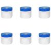 vidaXL Maskerende film met tape 6 st Transparant en Blauw 55 x 2000 cm