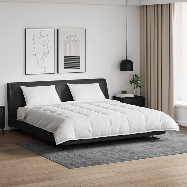 vidaXL Dekbed Set met kussen 3 pcs Wit Donsveertjes