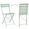 vidaXL Vouw Bistro Set 3 pcs Sea foam Staal