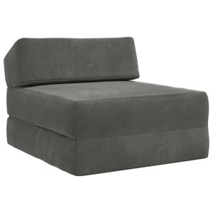 vidaXL Vouwbare Bankbed Donkergrijs 60 x 70 x 41 cm Stof