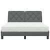 vidaXL Bed met matras stof donkergrijs 140x200 cm