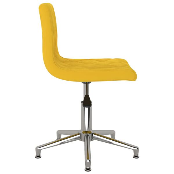 vidaXL Eetkamerstoelen draaibaar 4 st fluweel mosterdgeel