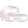 vidaXL Bedframe met Gevoerd Hoofdgedeelte Donkergrijs 90 x 190 cm