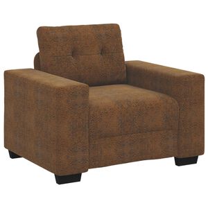 vidaXL Sofa Stoel Bruin 100 cm Kunst Su&egrave;de Leer