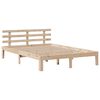 vidaXL Bedframe met hoofdbord massief grenenhout 140x190 cm