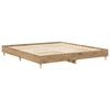 vidaXL Bedframe zonder matras 200x200 cm spaanplaat artisanaal eiken