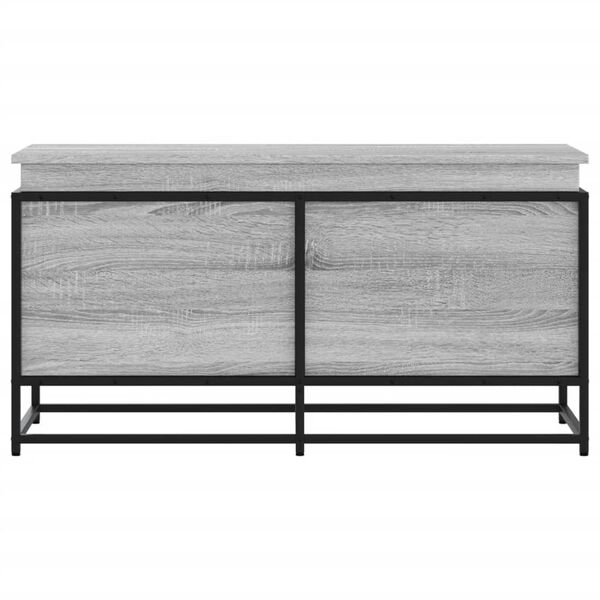 vidaXL Opbergbox met deksel 100x40x51,5 cm bewerkt hout grijs sonoma