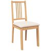 vidaXL Eetkamerstoelen met kussens 2 st massief hout naturel rubber