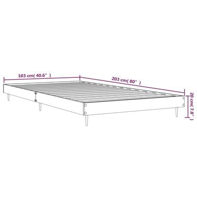 vidaXL Bedframe zonder matras hout gerookt eikenkleurig 100x200 cm