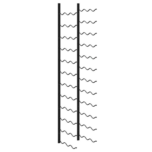 vidaXL Wijnrek voor 36 flessen wandmontage ijzer zwart