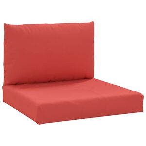 vidaXL Palletkussens 2 st stof rood